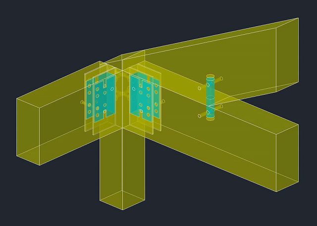 金物工法の透視パース
