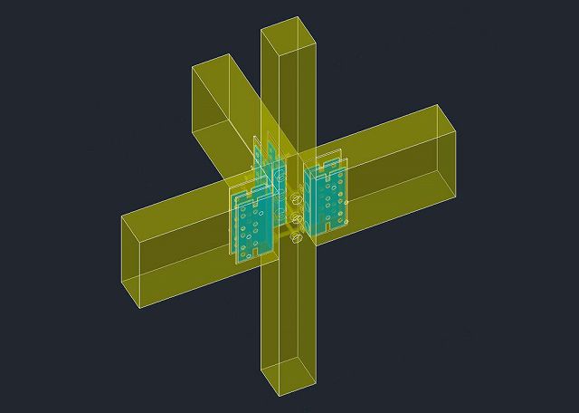 金物工法の透視パース