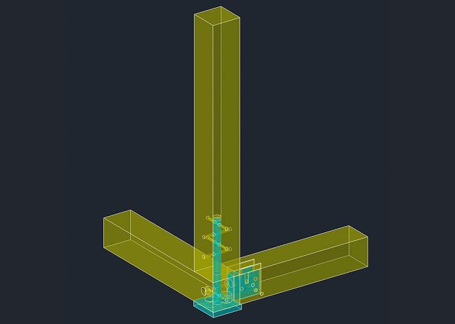金物工法の透視パース